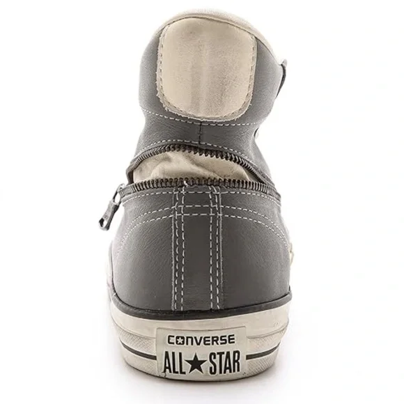 Converse X John Varvatos Zip Around Gray/Cream Leather HiTop Sneaker Men… - Picture 10 of 13